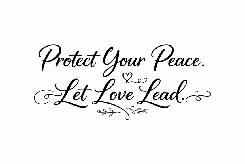 Protect Your Peace. Let Love Lead. — inspirational quote for Christian blog post on communication and faith