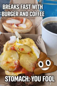 Frank Wyatt weight loss journey starting point burger and coffee fasting mistake